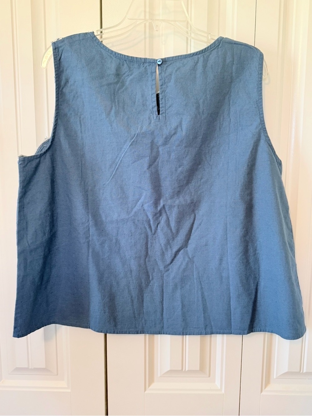 Simply Southern Blue Sleeveless Embroidered Palm Top - Picture 8 of 10